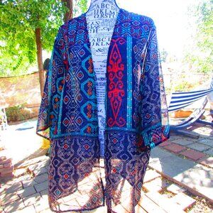 Juniper Ln Vibrant Multicolor Women's Blouse